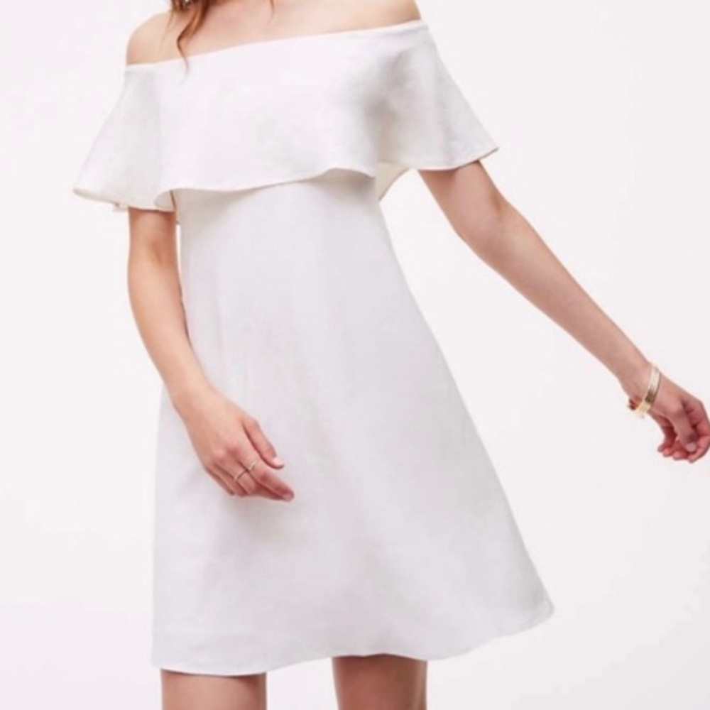 LOFT White Linen Dress